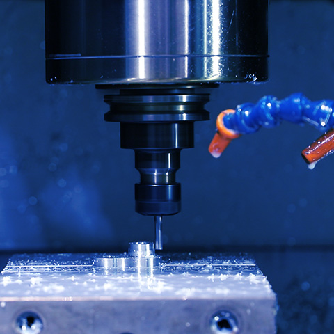 close up of a cnc cutting tip