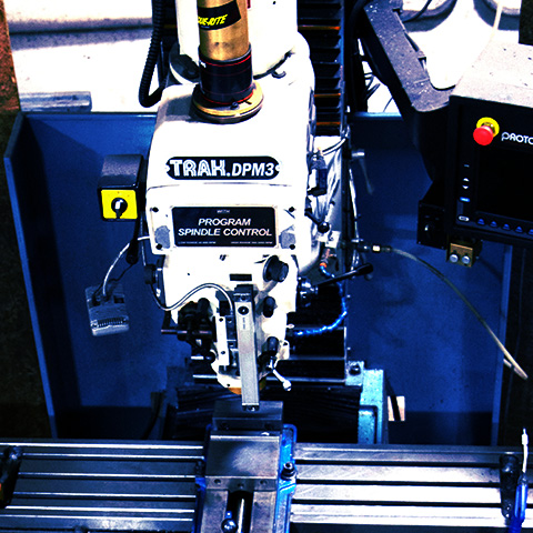head on view of cnc machine